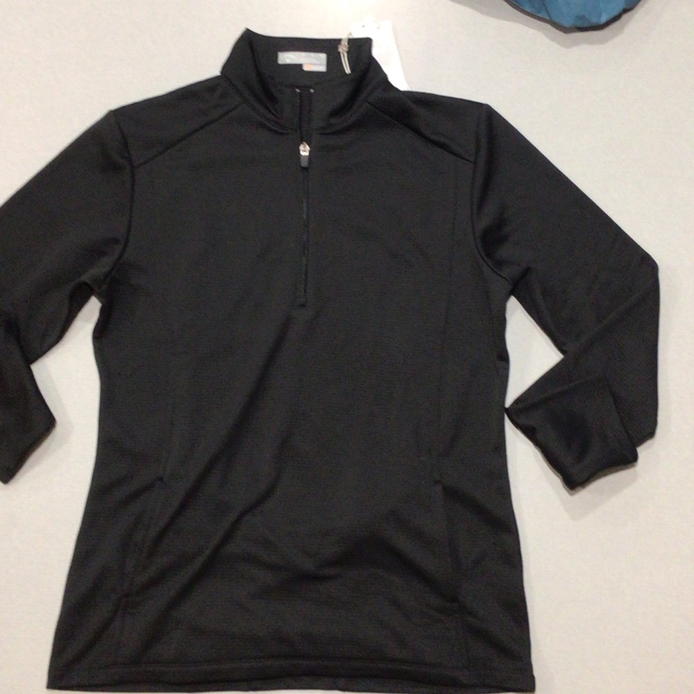 Callaway Black Opti-Dri Quarter-Zip Pullover